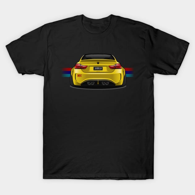 M4 Coupe Wide Body Kit (Yellow) T-Shirt by Jiooji Project